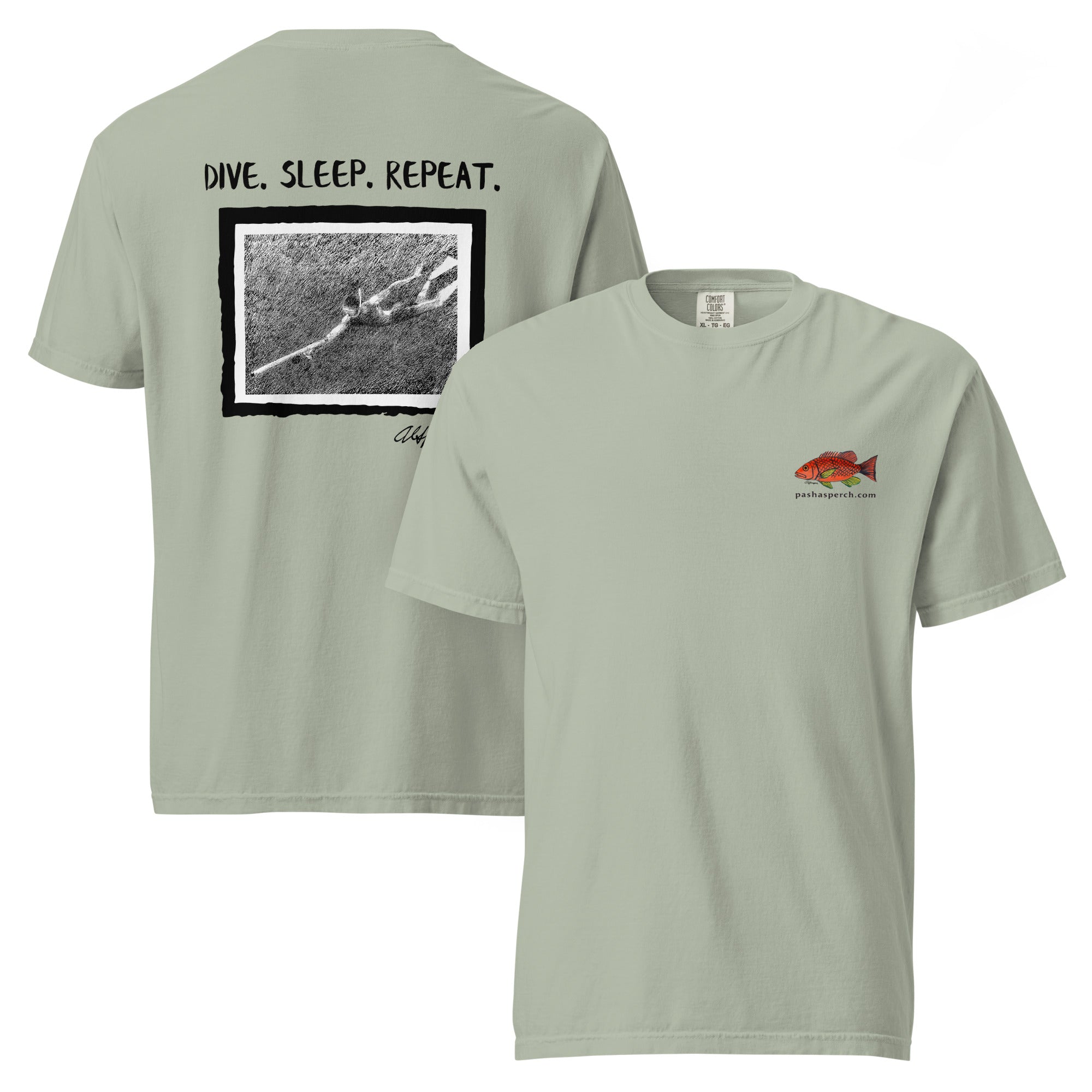 "Dive. Sleep. Repeat." Tee