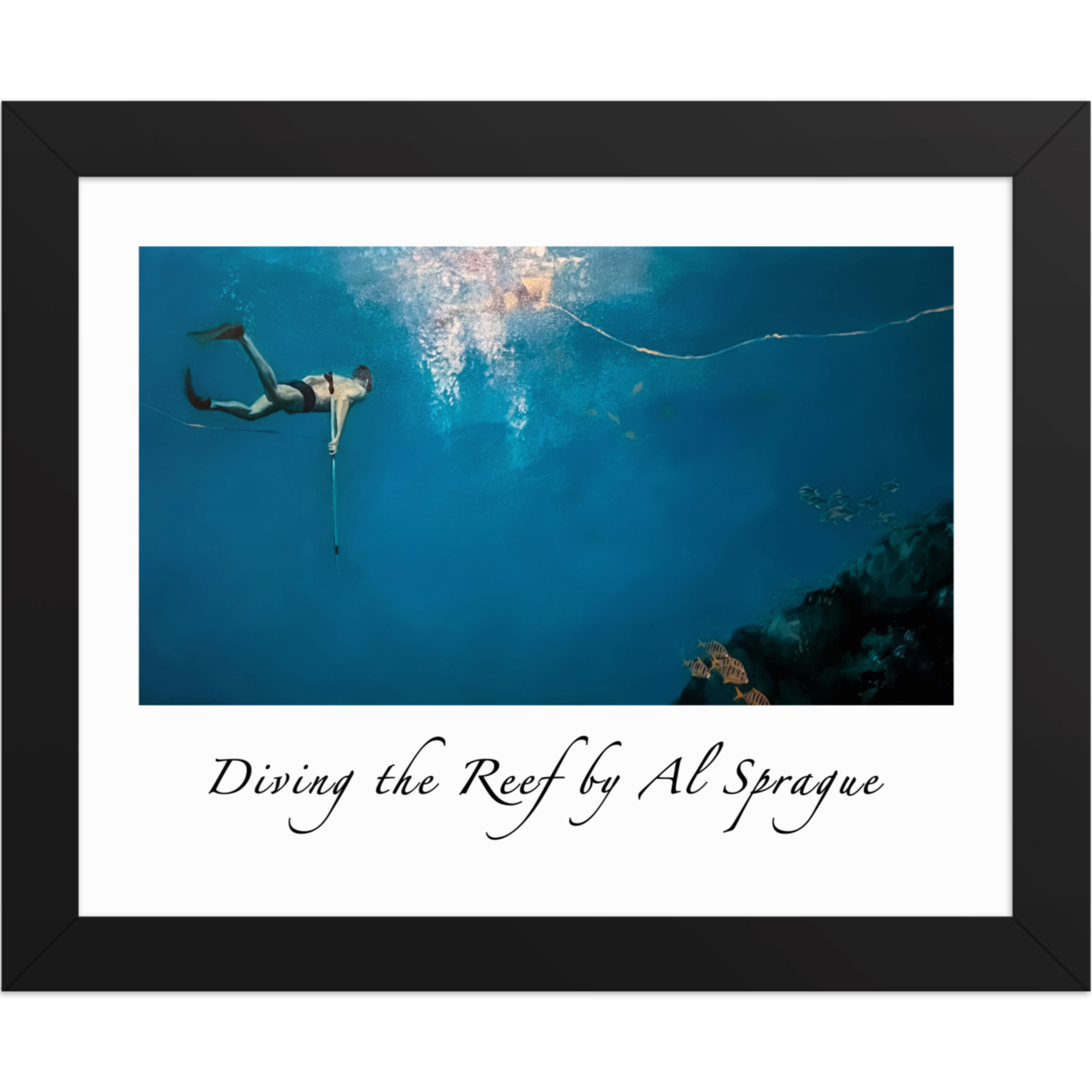 Diving the Reef Framed Poster
