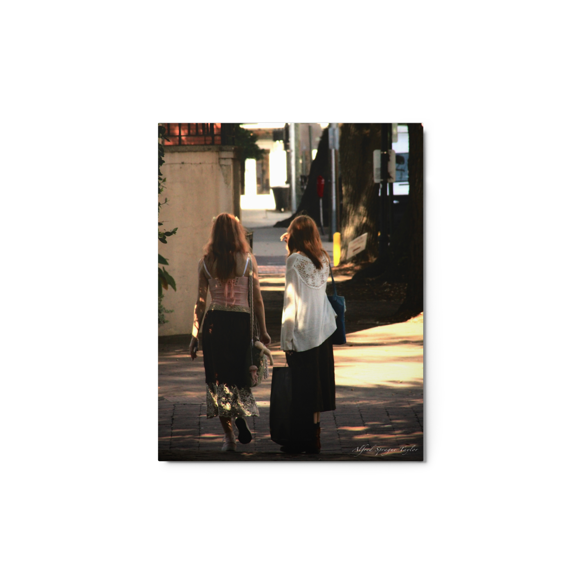 Charleston, SC: "Downtown Stroll", 11 x 14 Metal Print