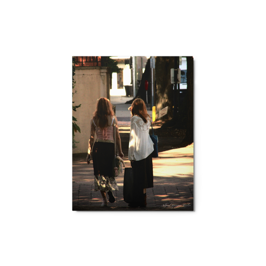 Charleston, SC: "Downtown Stroll", 11 x 14 Metal Print