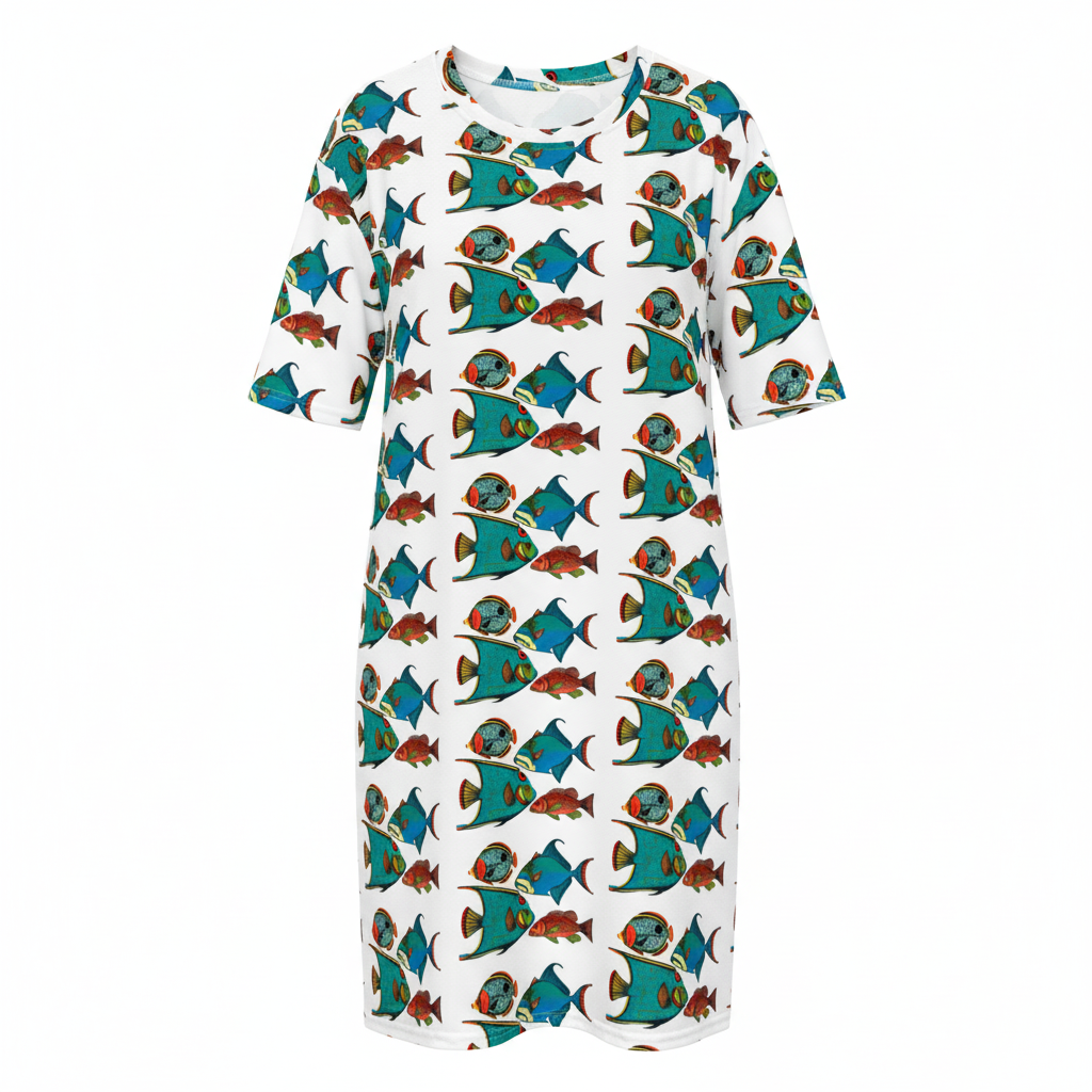 Pesces Tropicales T-shirt Dress