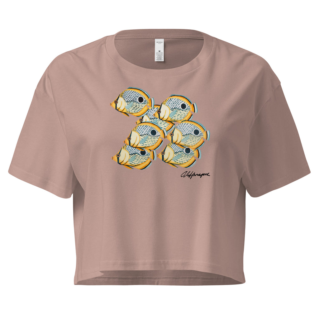 A School of Spotted Reef Fish Cropped Top