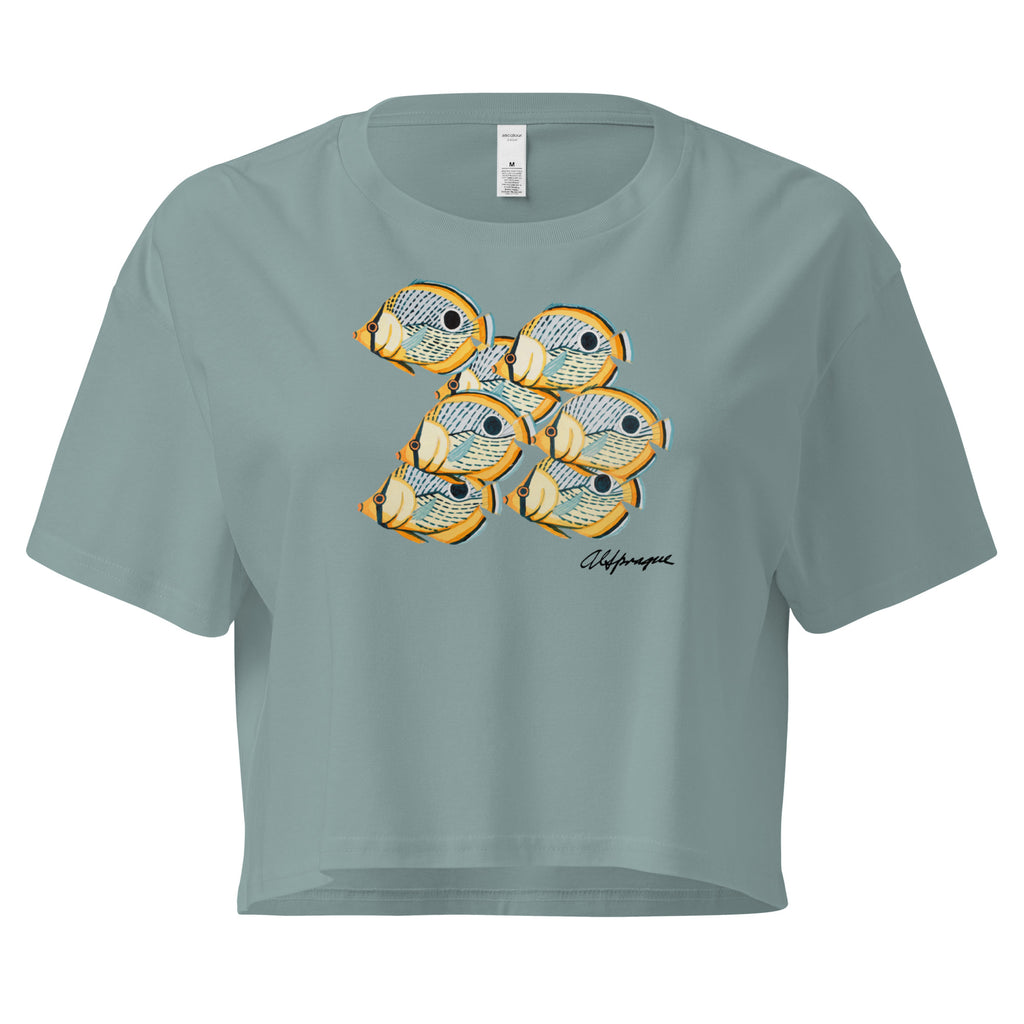 A School of Spotted Reef Fish Cropped Top