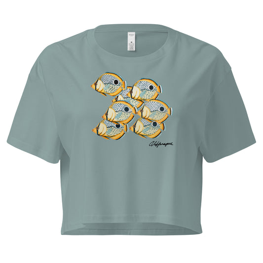 A School of Spotted Reef Fish Cropped Top