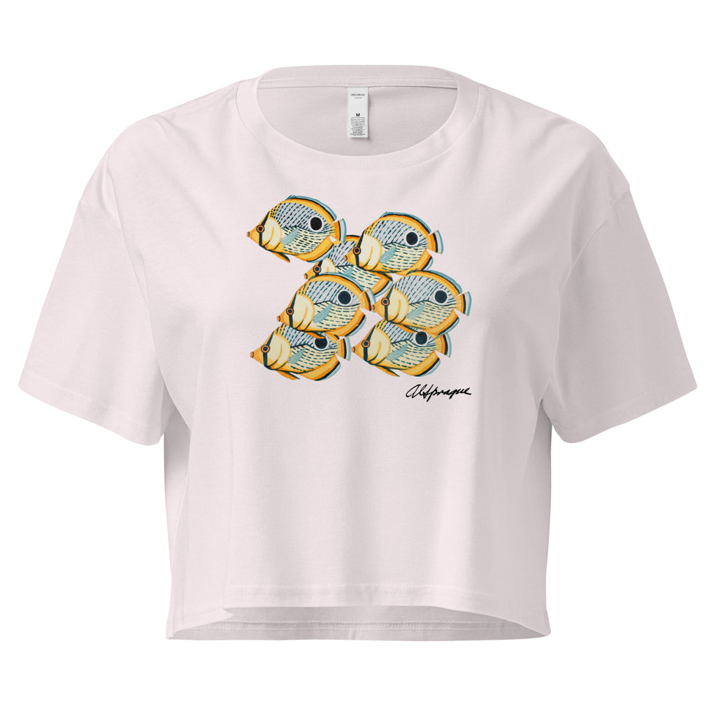 A School of Spotted Reef Fish Cropped Top