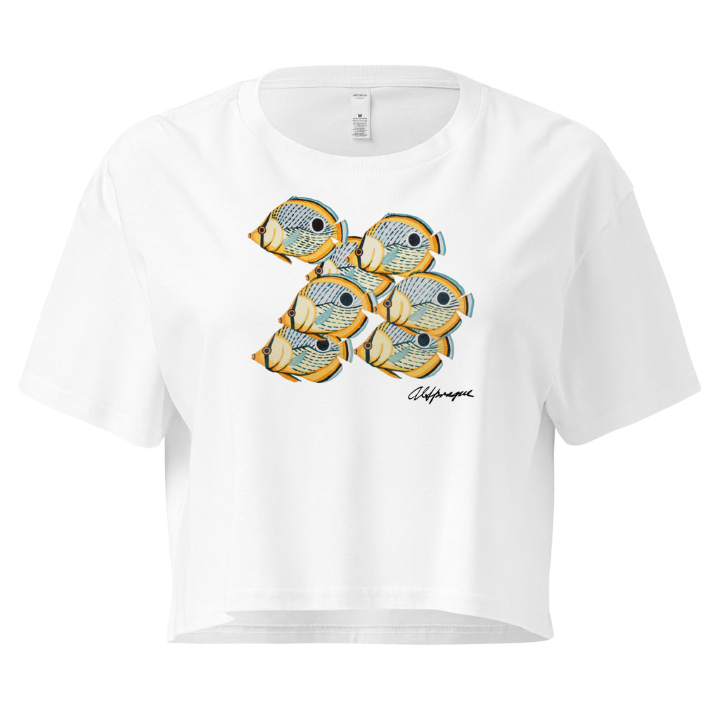 A School of Spotted Reef Fish Cropped Top