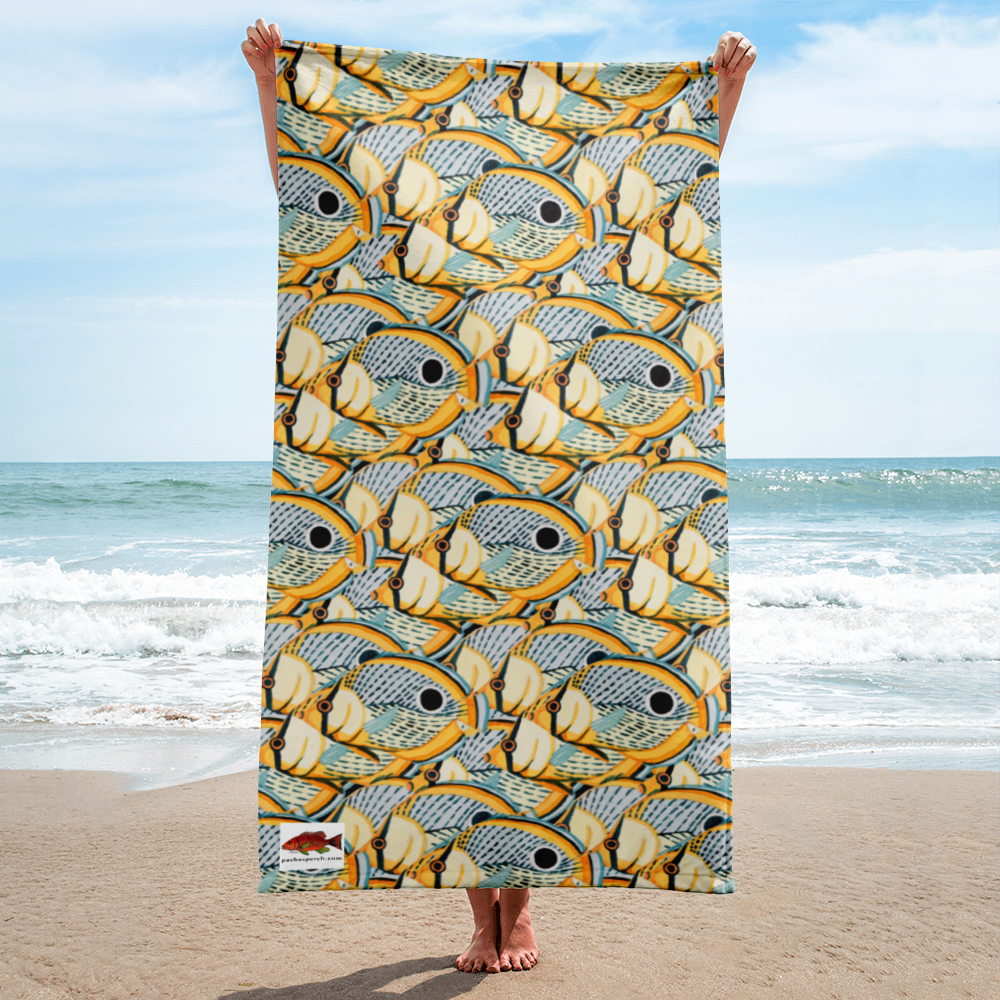 Spotted Reef Fish Beach Towel