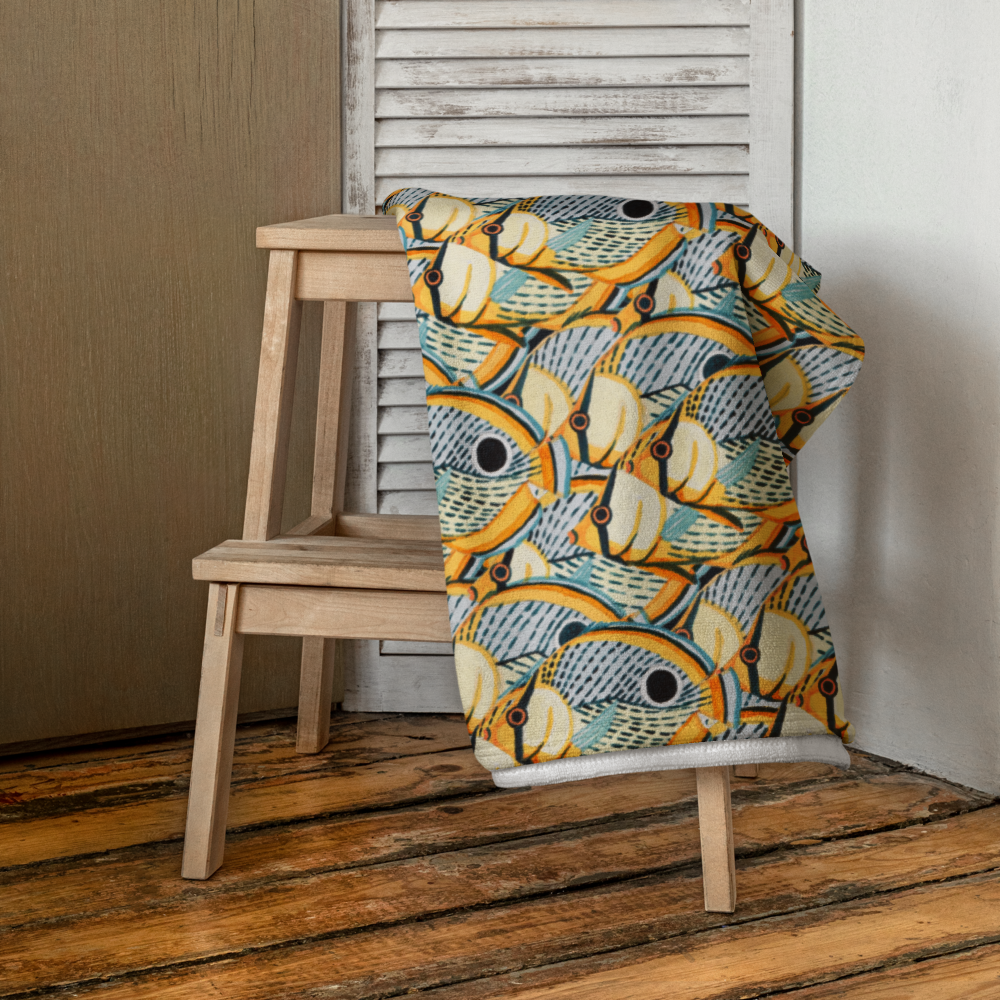 Spotted Reef Fish Beach Towel