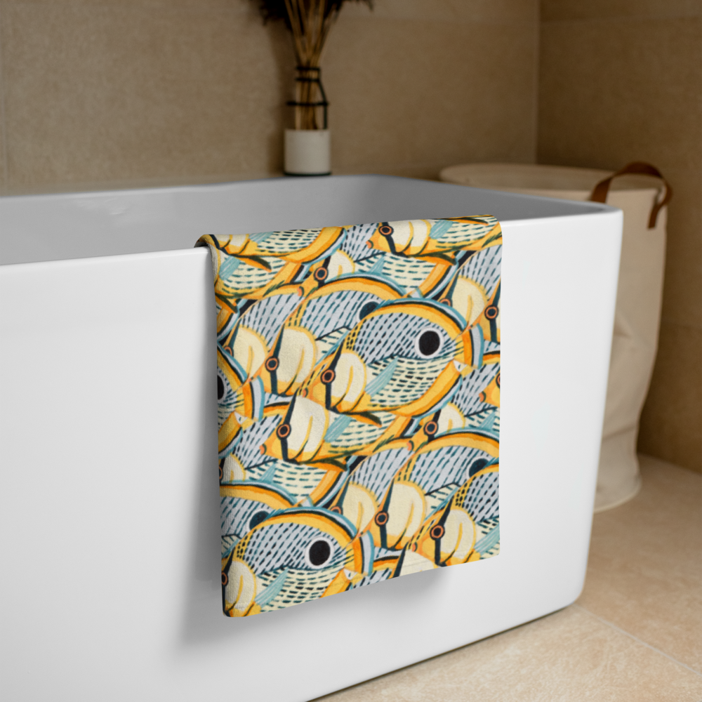 Spotted Reef Fish Beach Towel