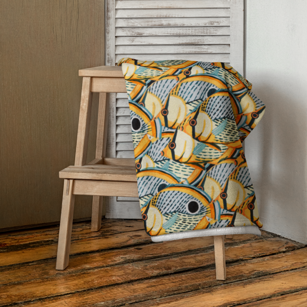 Spotted Reef Fish Beach Towel