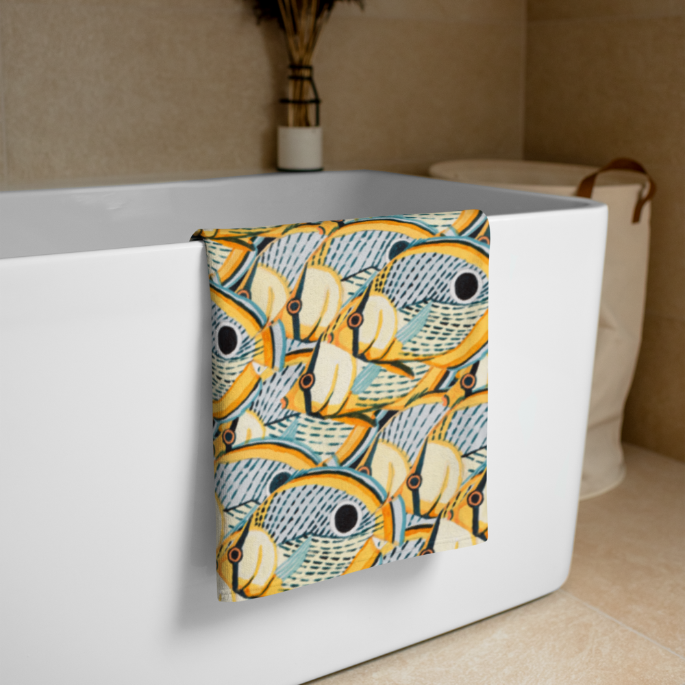 Spotted Reef Fish Beach Towel