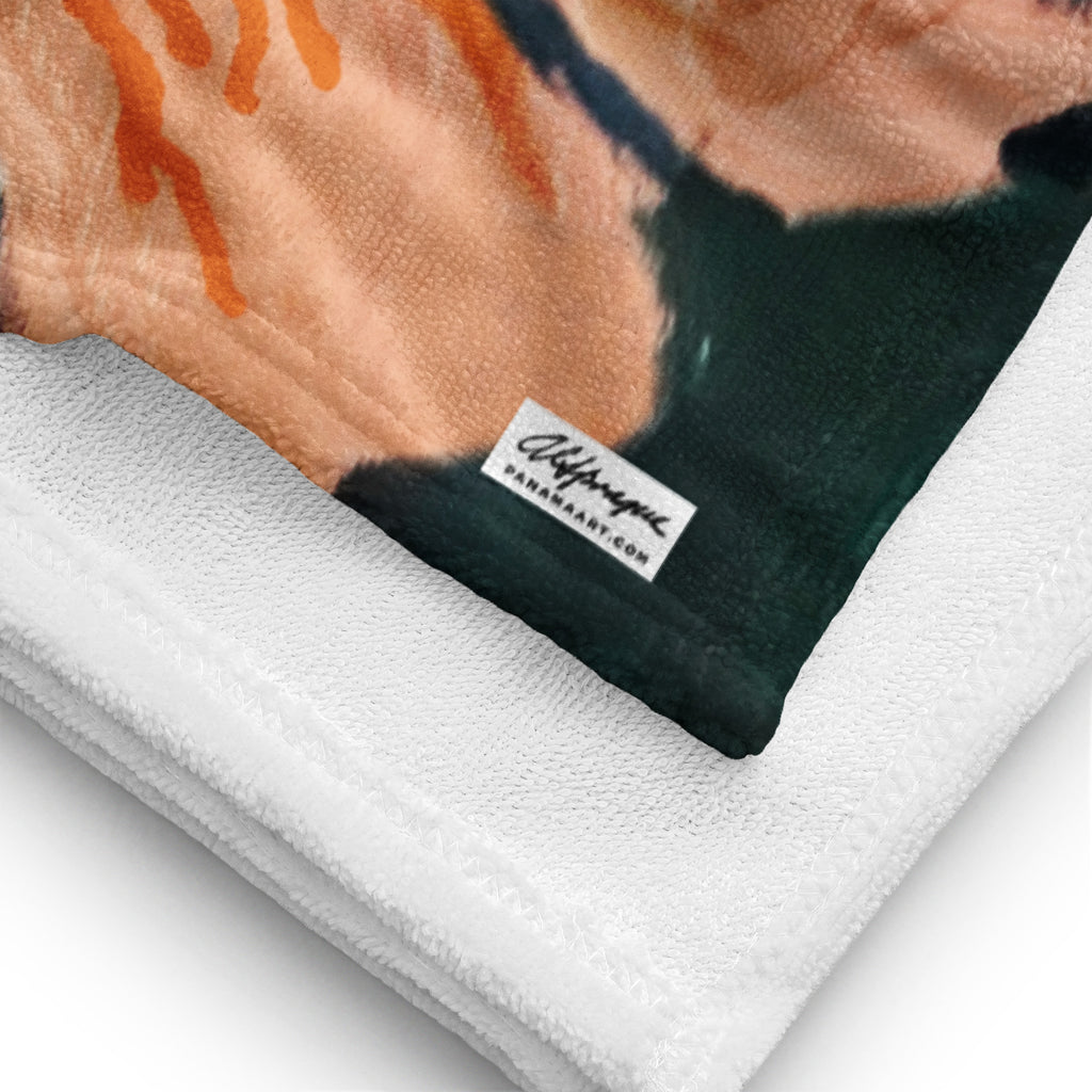 Pink Taboga Hibiscus Beach Towel