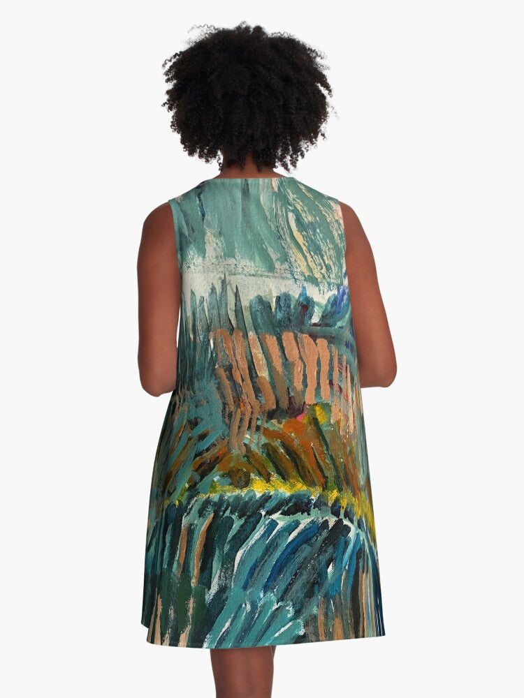 Palm Frawns A Line Dress